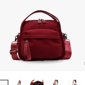 Everyday Pomme Red Crossbody Bag with Adjustable Strap